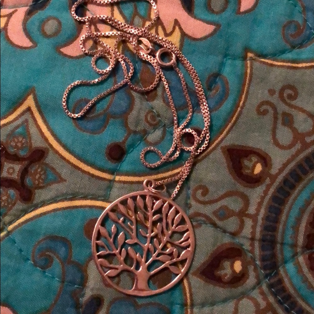 Sterling Silver Tree Pendant and Necklace